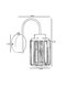 Opviq 9040-1A Lámpara de Pared Negra con Tapa de Vidrio
